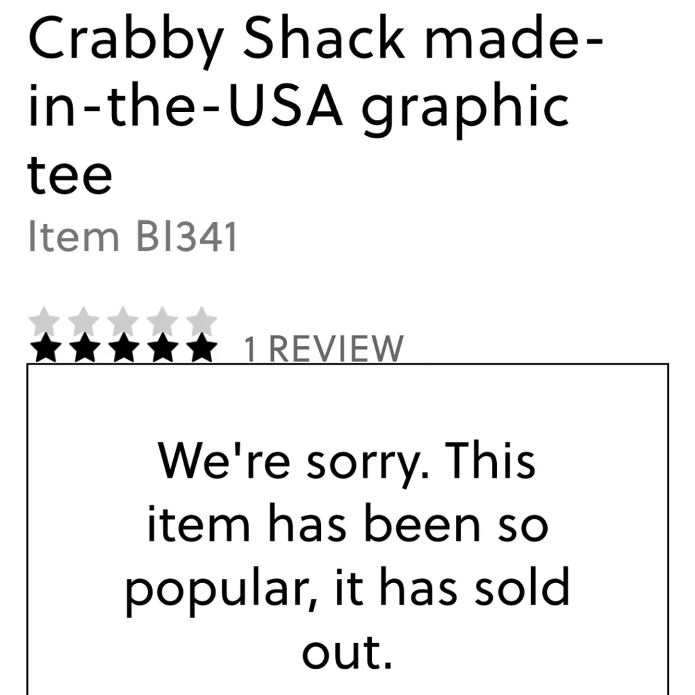 J.CREW Brooklyn NY Crabby Shack  graphic t-shirt Made In The USA MED BNWT
